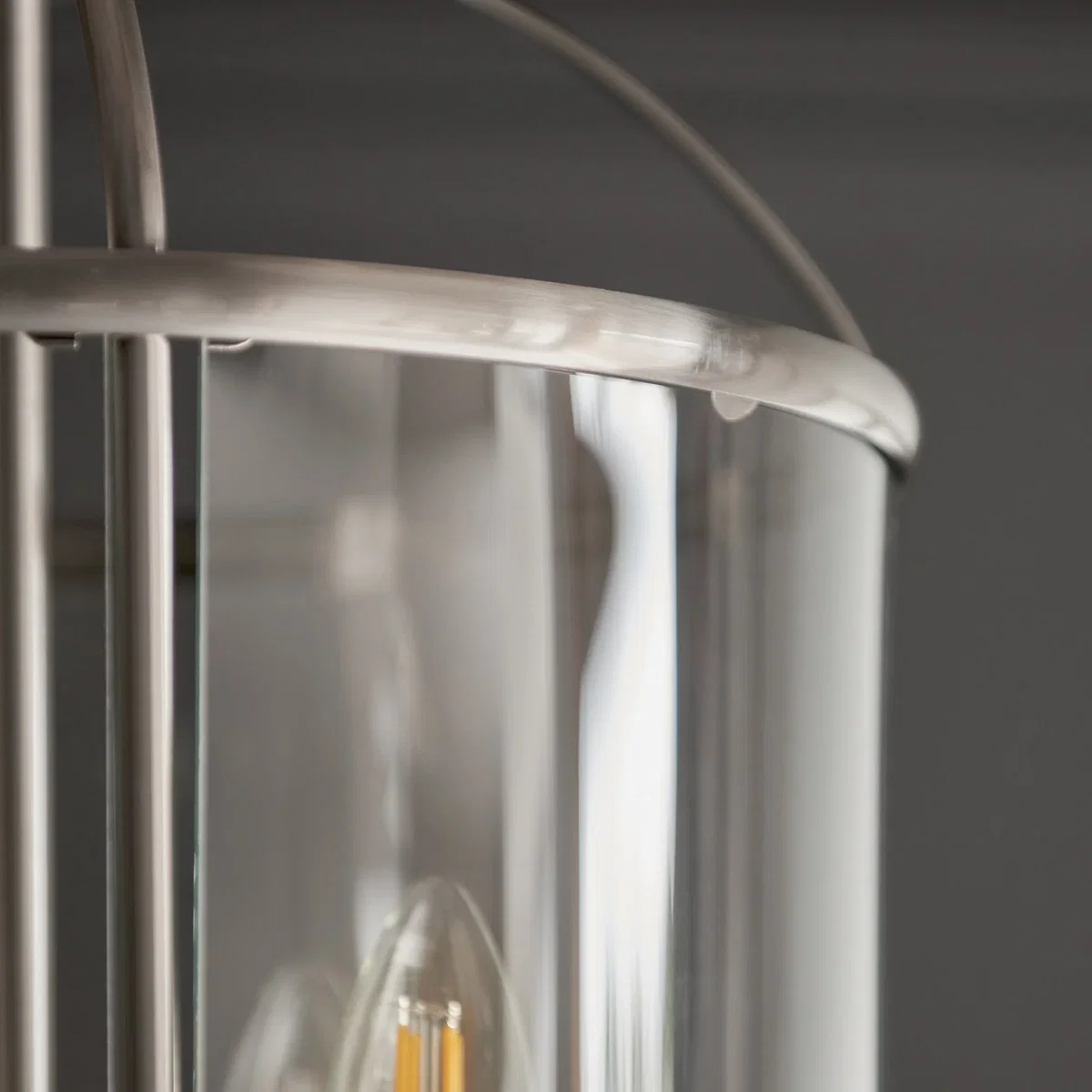 Lambeth 4 Light Pendant Satin Nickel – image 5