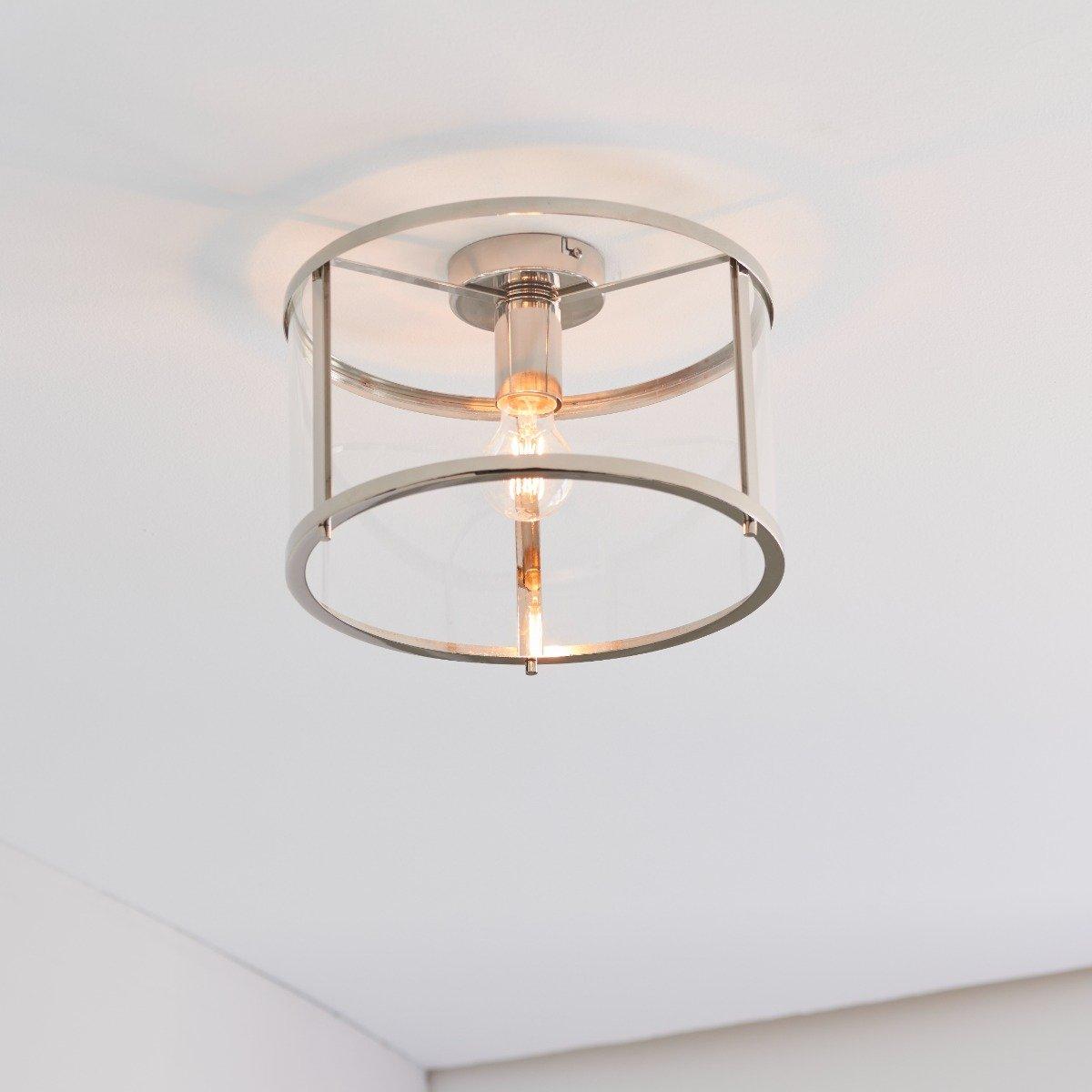 Hopton Flush Polished Nickel Ceiling Light – image 2