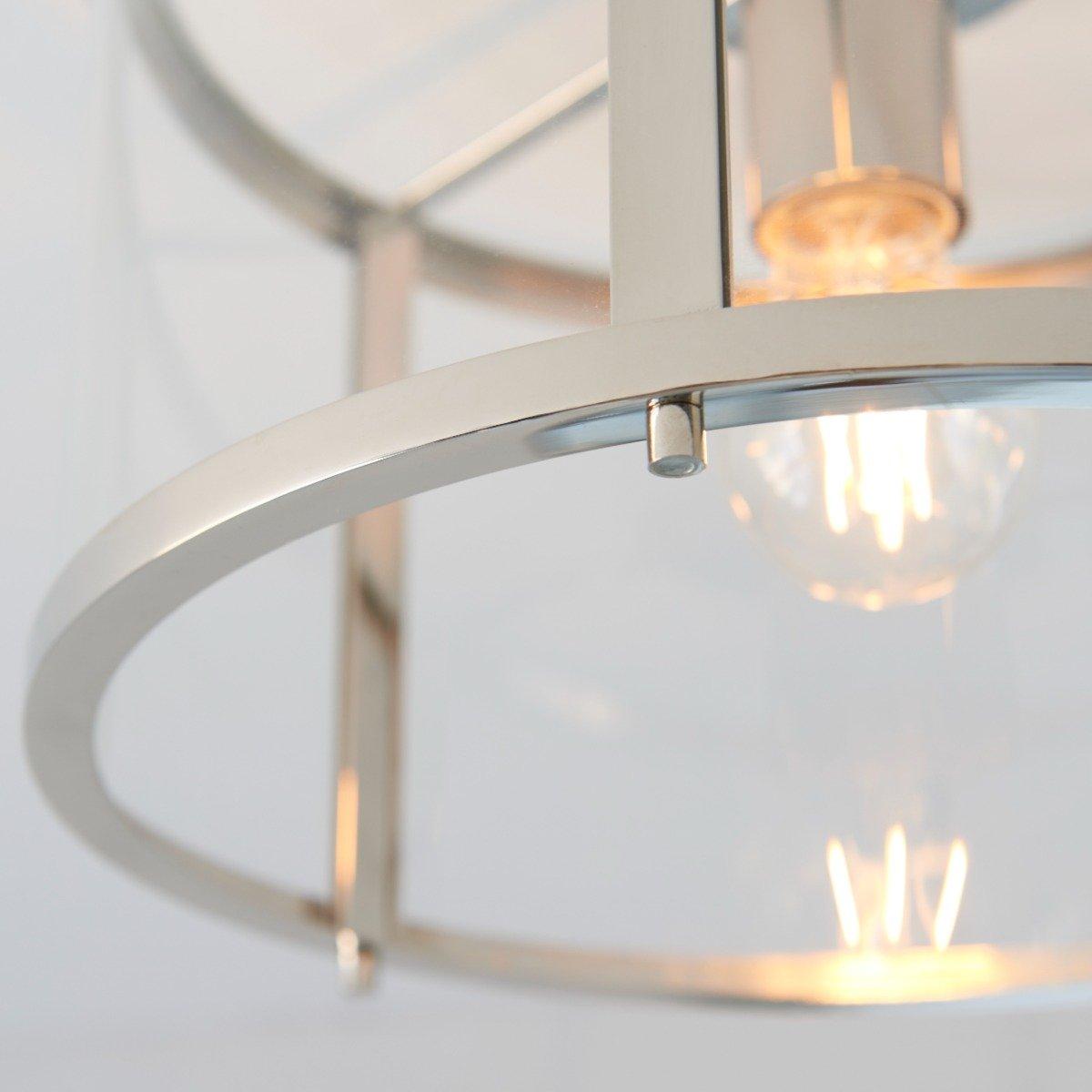 Hopton Flush Polished Nickel Ceiling Light – image 5