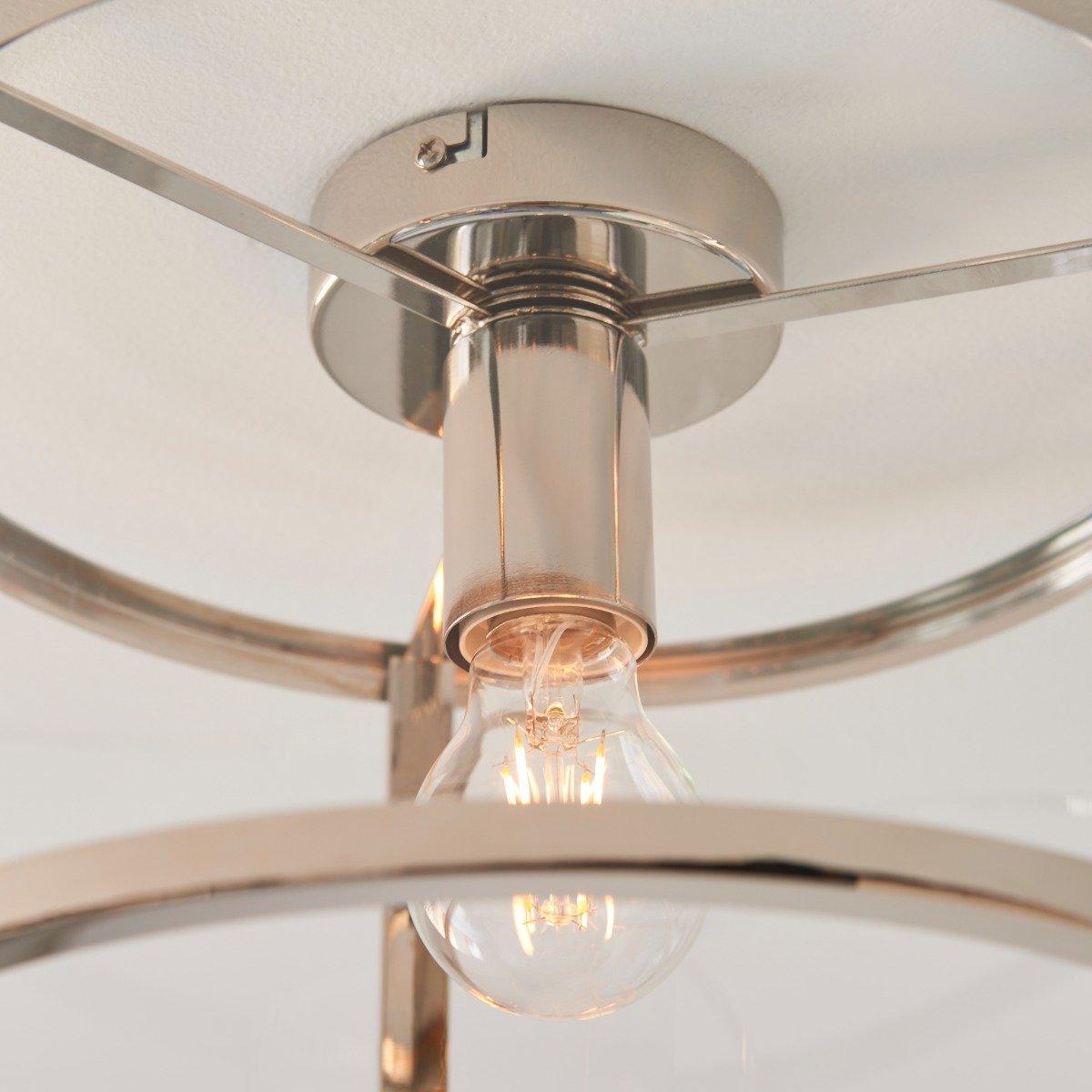 Hopton Flush Polished Nickel Ceiling Light – image 6