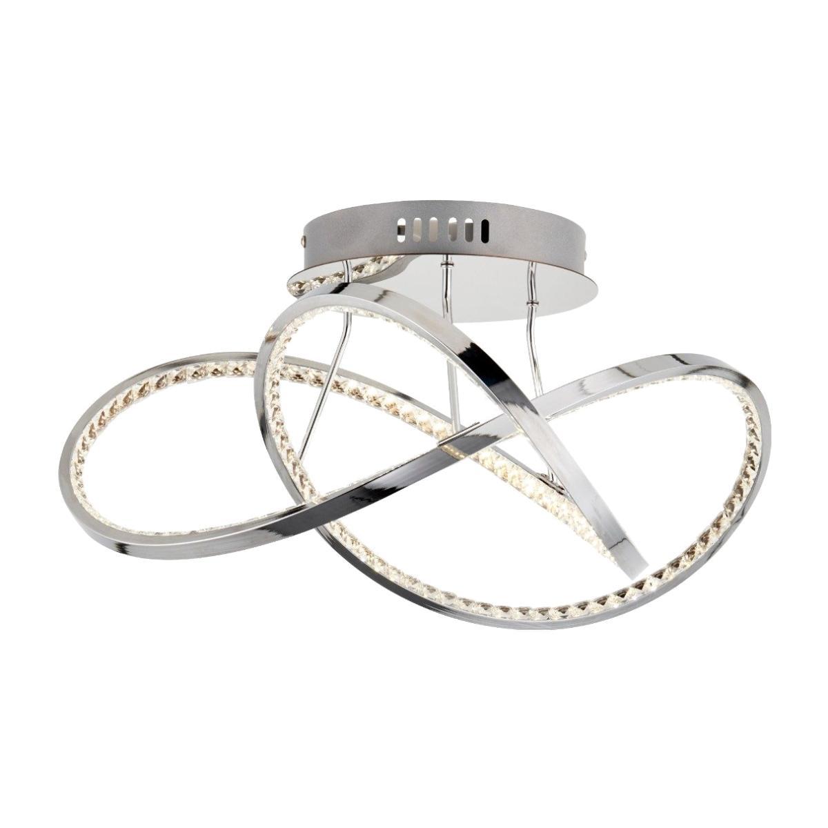 Niquita 25.2W LED Polished Chrome Flush Ceiling Light