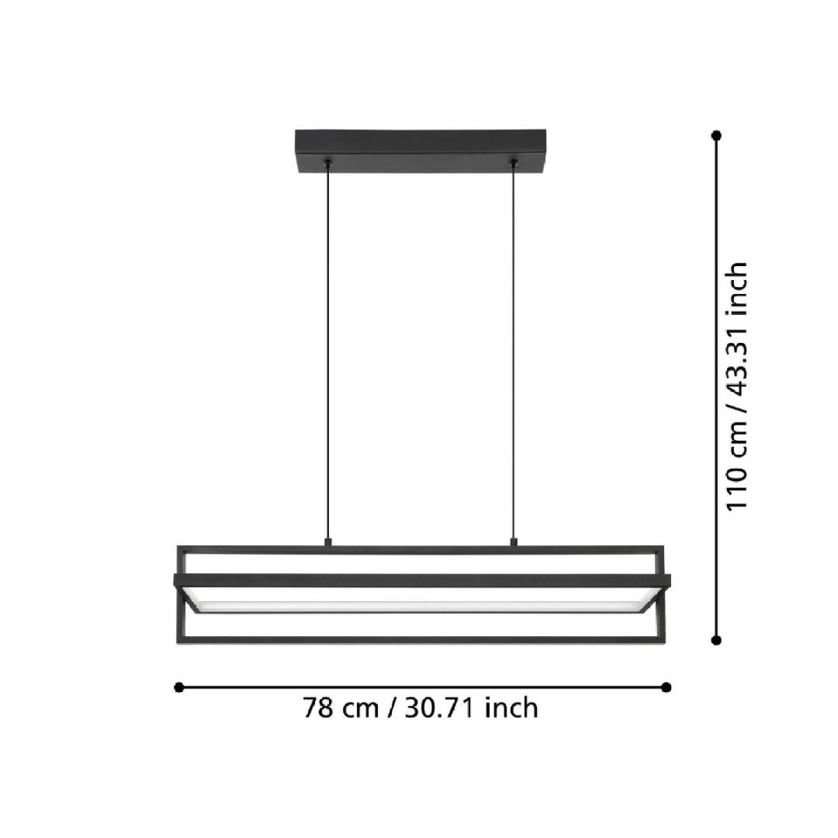 Siberia Black LED Ceiling Pendant Bar – image 6
