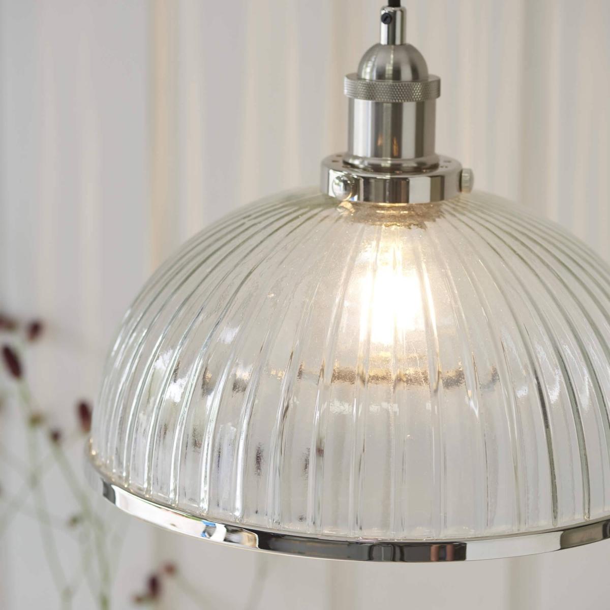 Hansen Large Pendant Ceiling Light Polished Nickel – image 4