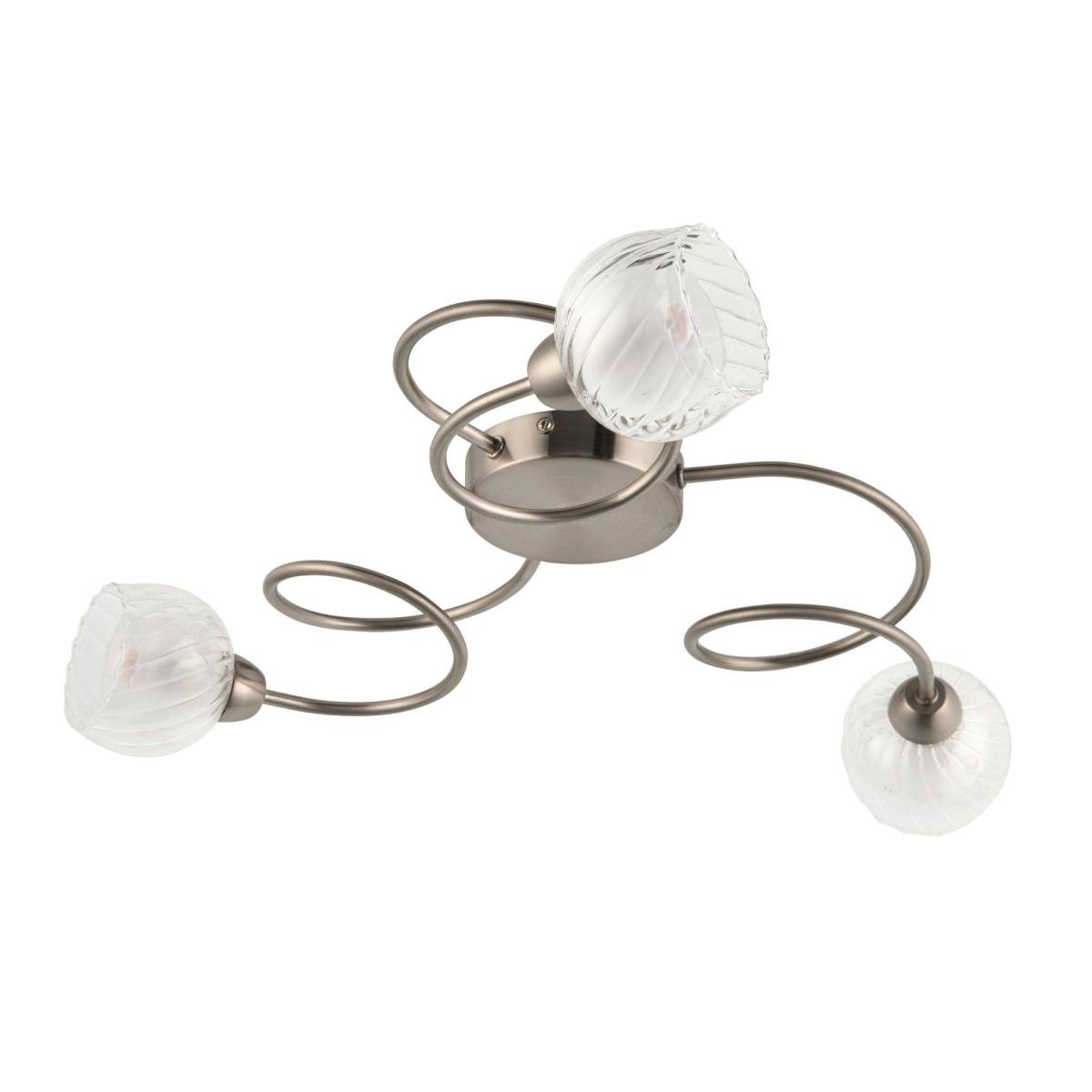 Lonsdale 3 Light Ceiling Light Satin Nickel – image 4