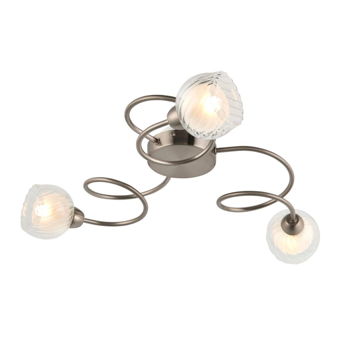 Lonsdale 3 Light Ceiling Light Satin Nickel – image 5