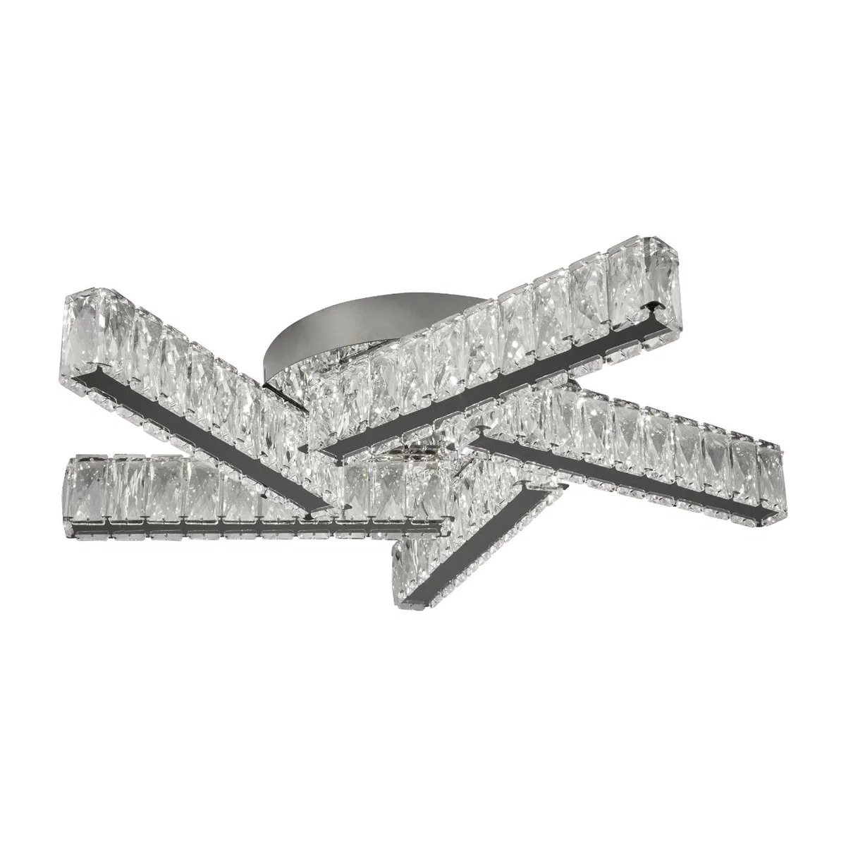 Clover LED 5 Light Polished Chrome & Crystal Ceiling Light