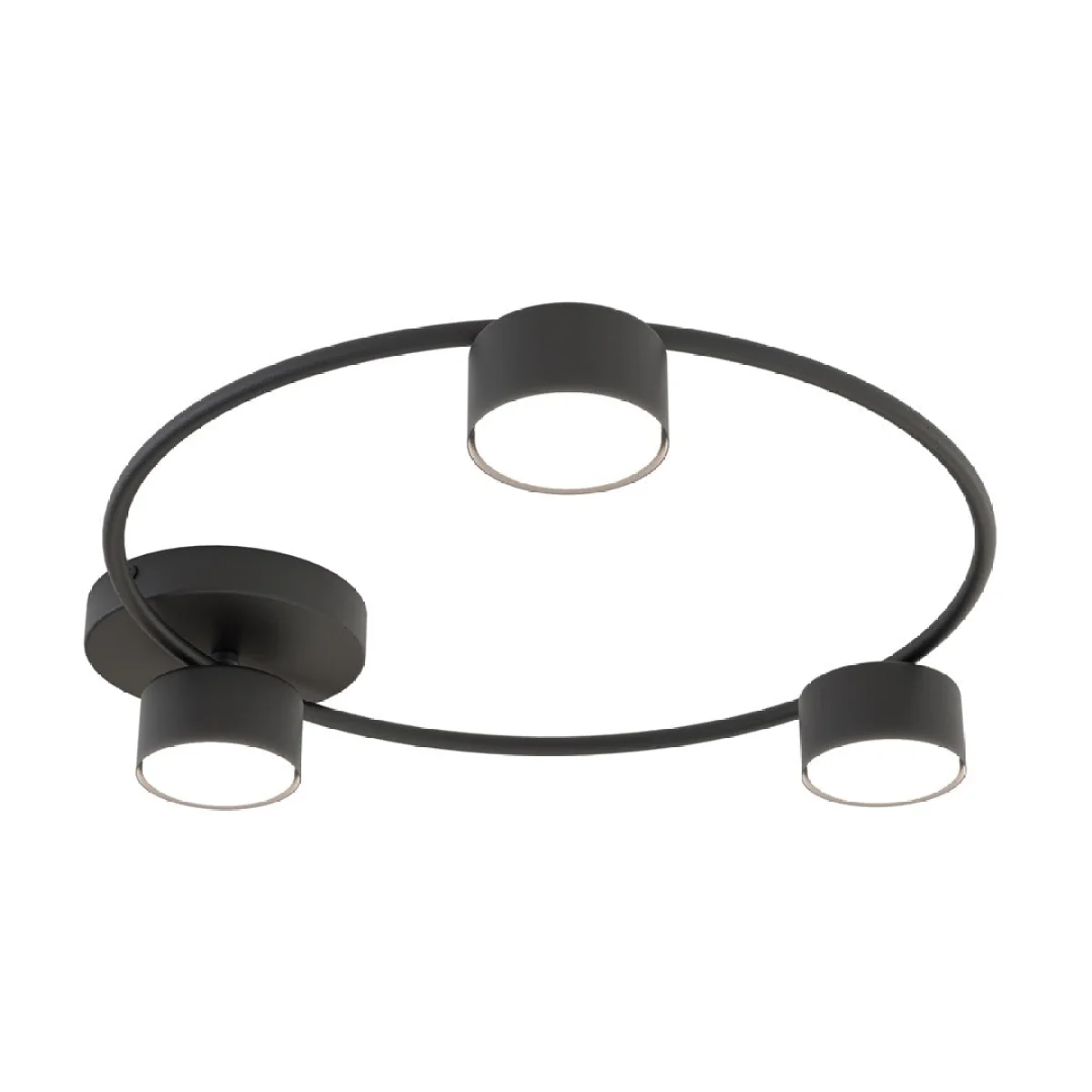 Lucio 3 Light Semi Flush Black – image 3