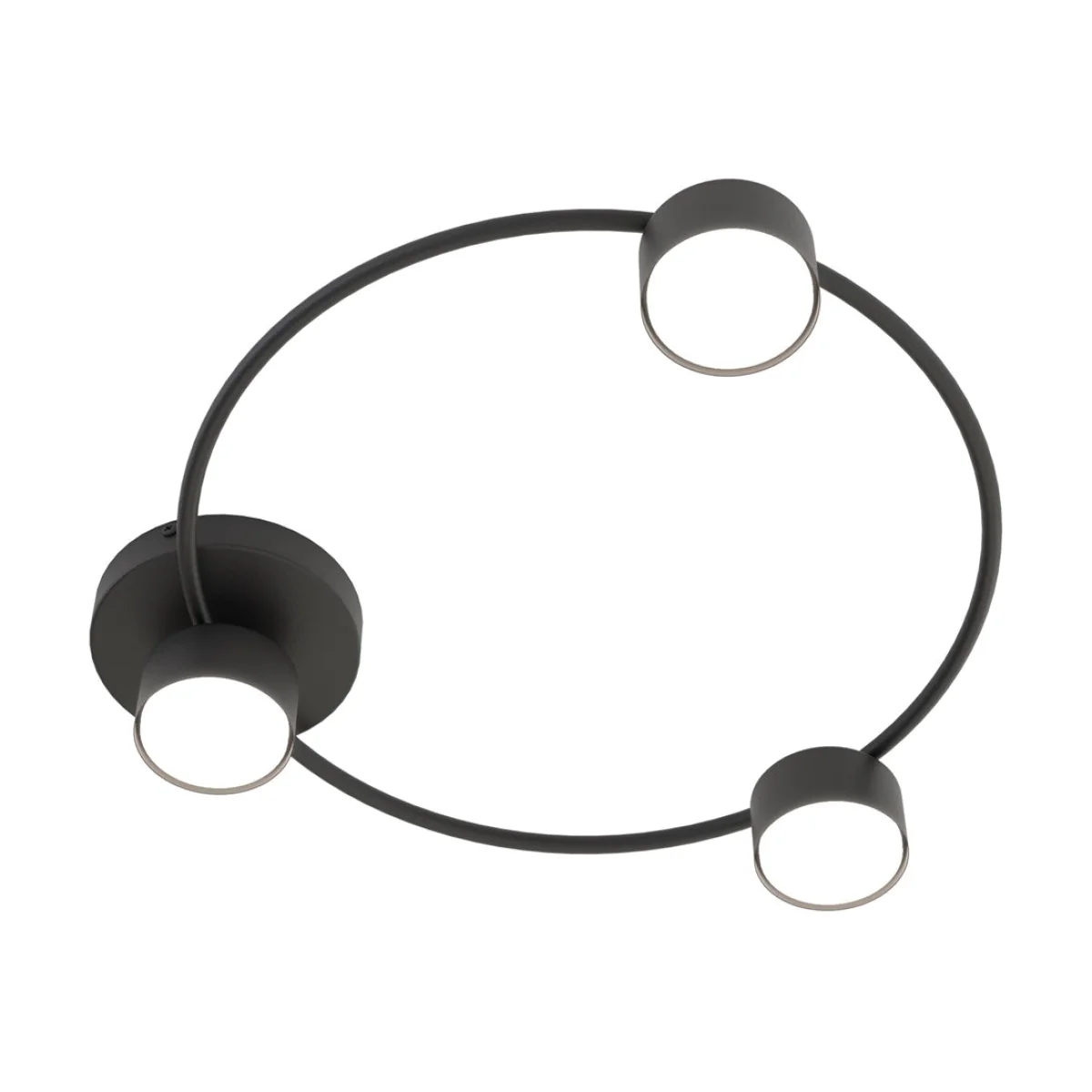 Lucio 3 Light Semi Flush Black – image 1