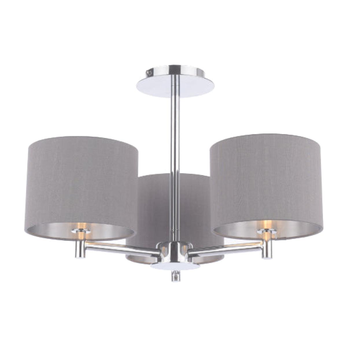 Valentia Polished Chrome Semi Flush Ceiling Light