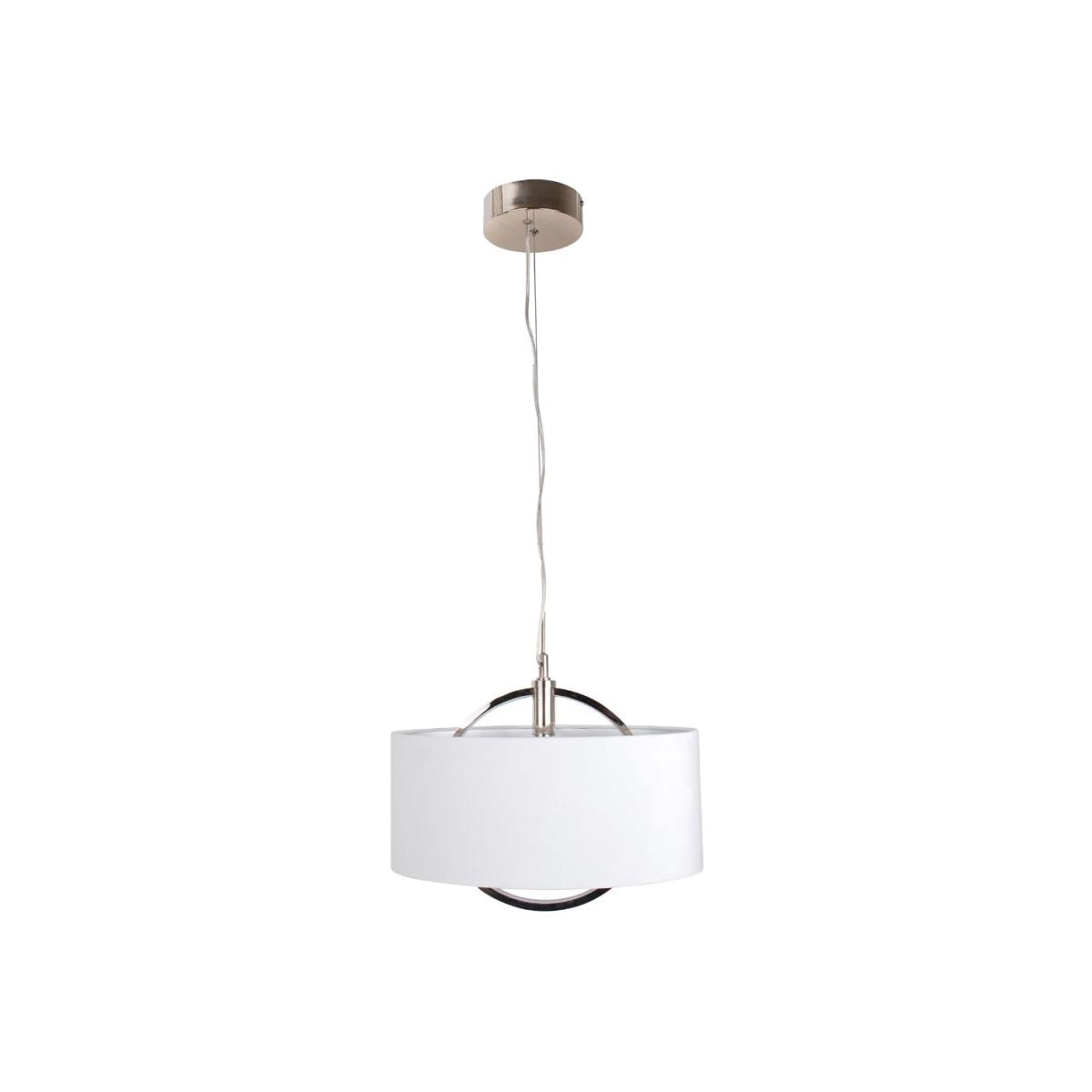 Lodato Polished Nickel LED Pendant Ceiling Light with White Shade – image 1