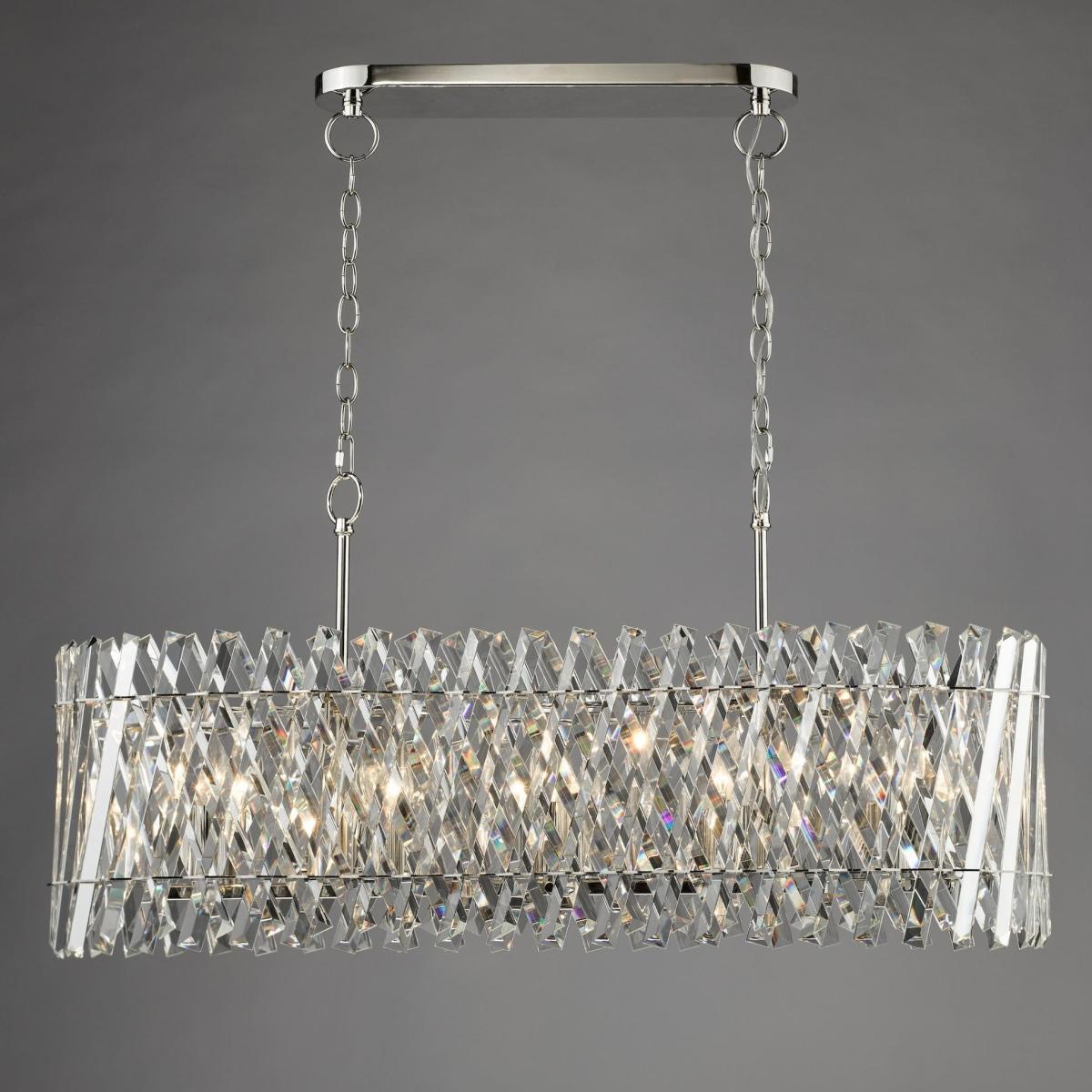 Entwine 10 Light Polished Nickel & Crystal Pendant Bar – image 4