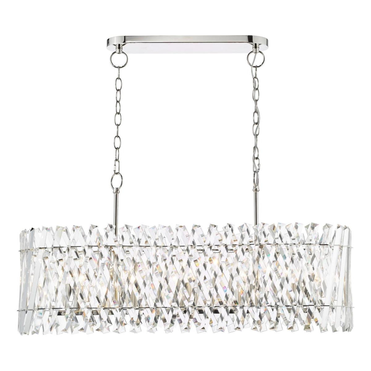 Entwine 10 Light Polished Nickel & Crystal Pendant Bar – image 5