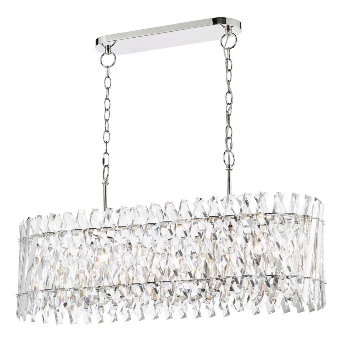 Entwine 10 Light Polished Nickel & Crystal Pendant Bar – image 6