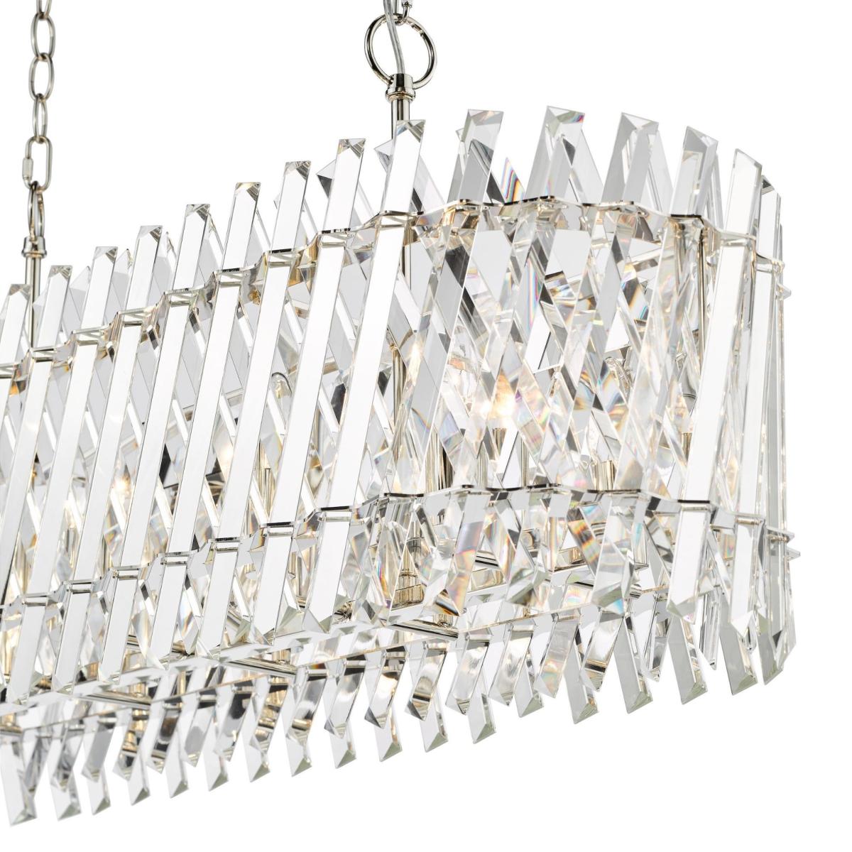 Entwine 10 Light Polished Nickel & Crystal Pendant Bar – image 7