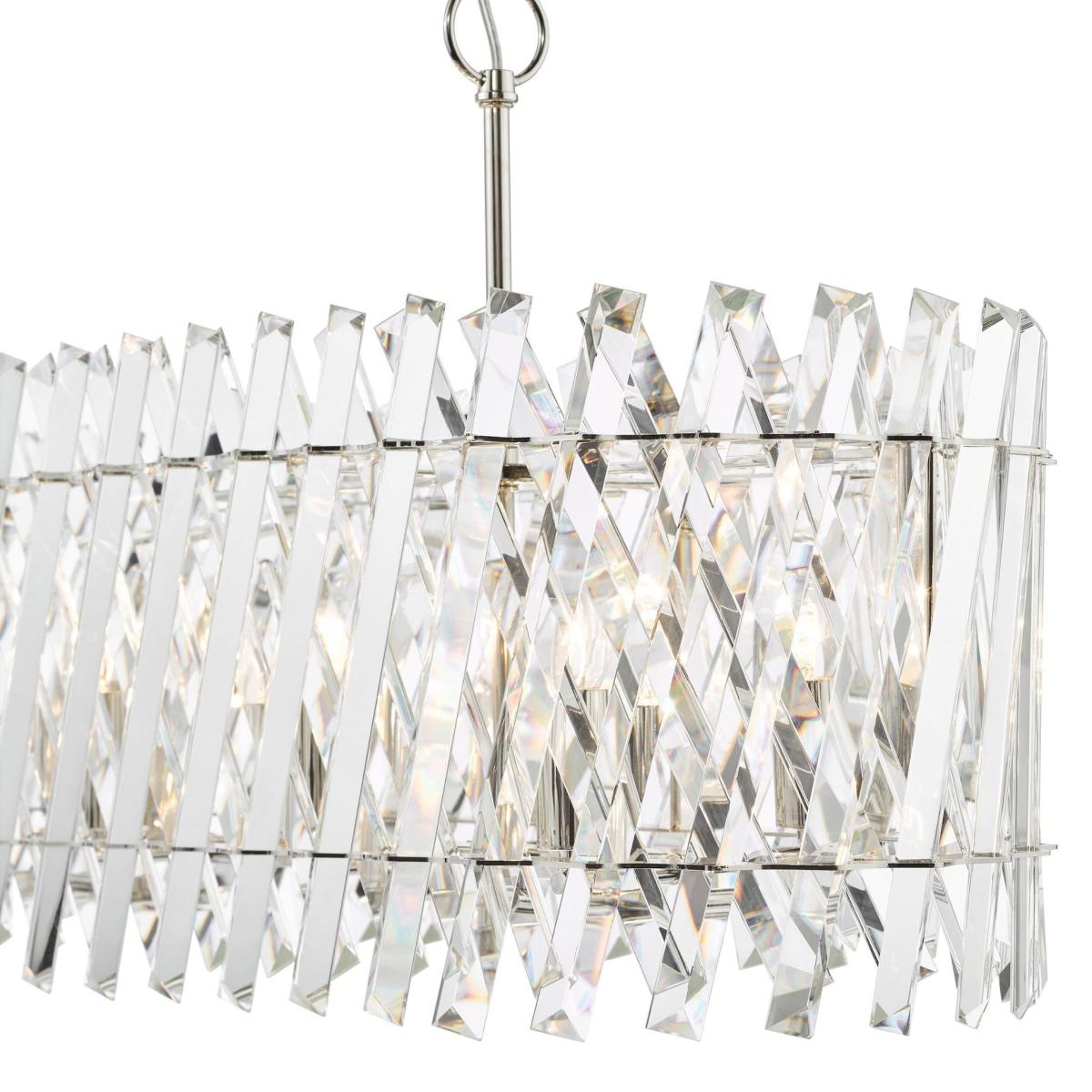 Entwine 10 Light Polished Nickel & Crystal Pendant Bar – image 8