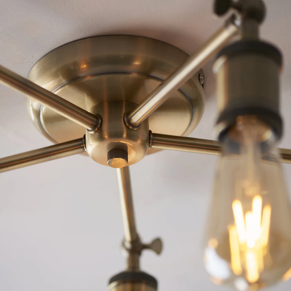 Hal 5 Light Semi Flush Antique Brass – image 2