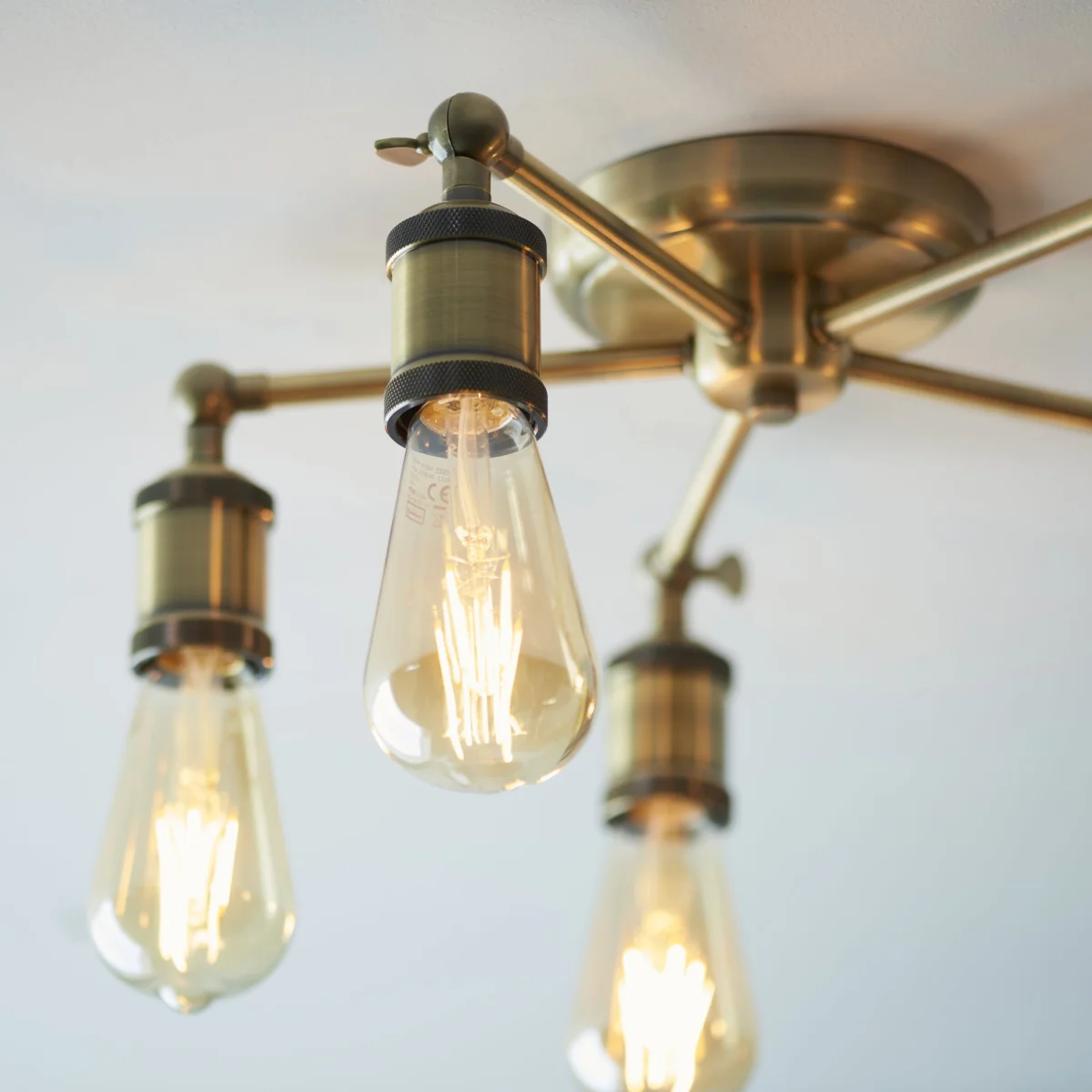 Hal 5 Light Semi Flush Antique Brass – image 4