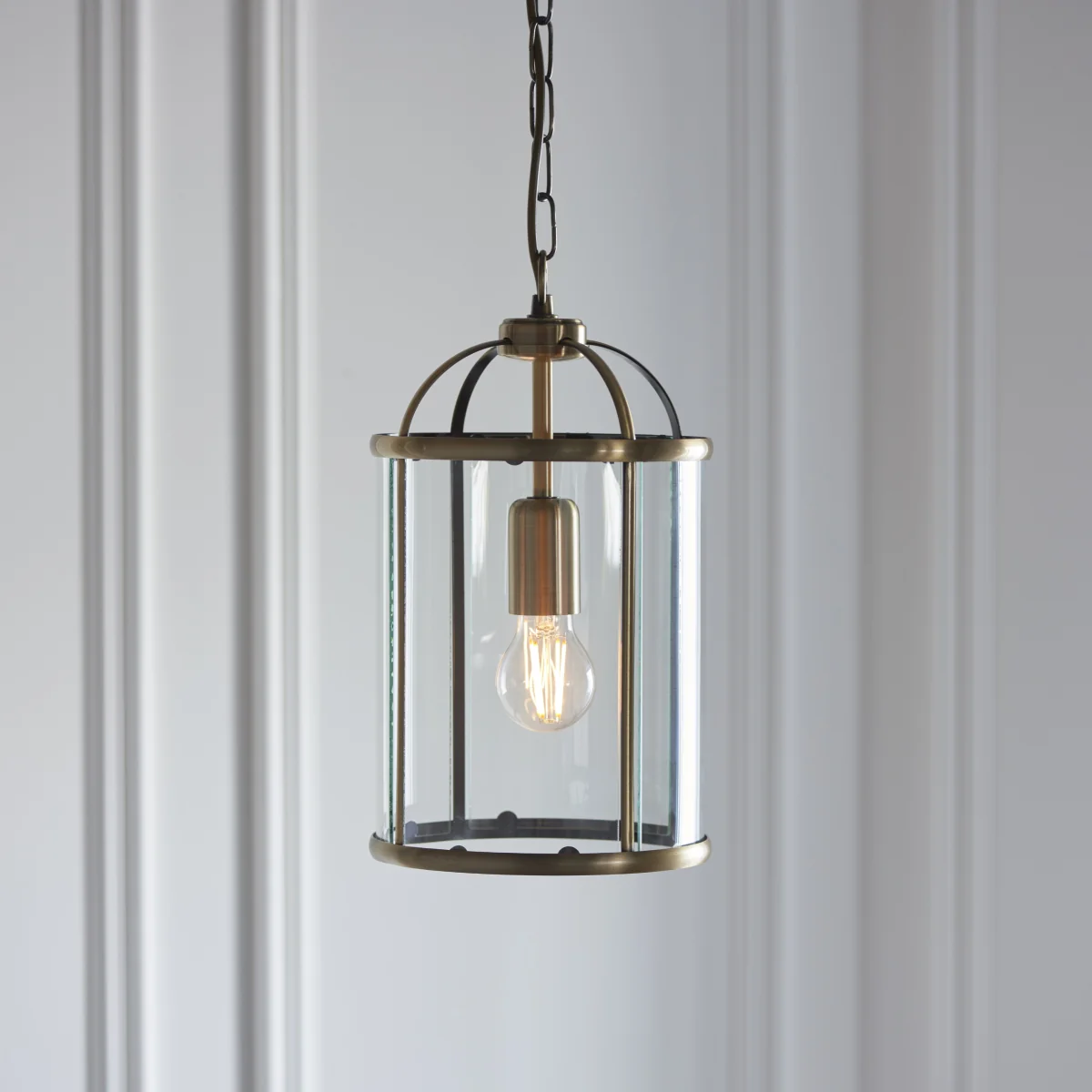 Lambeth 1 Light Pendant Antique Brass – image 1