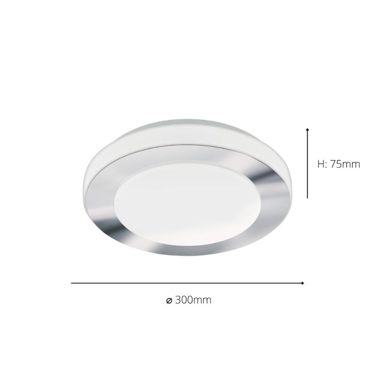 Carpi Chrome LED Bathroom Flush Ceiling Light – image 4