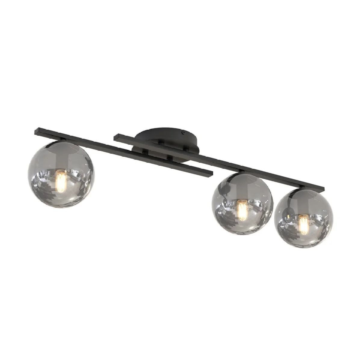 Kairo 3 Light Semi Flush Black & Graphite – image 2