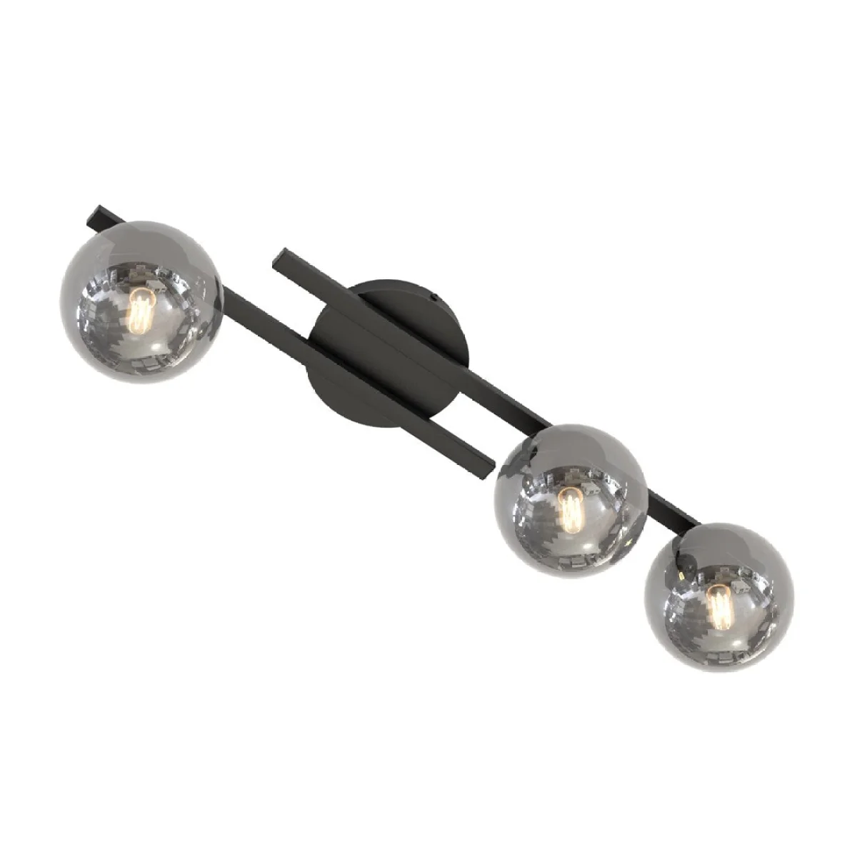 Kairo 3 Light Semi Flush Black & Graphite – image 3