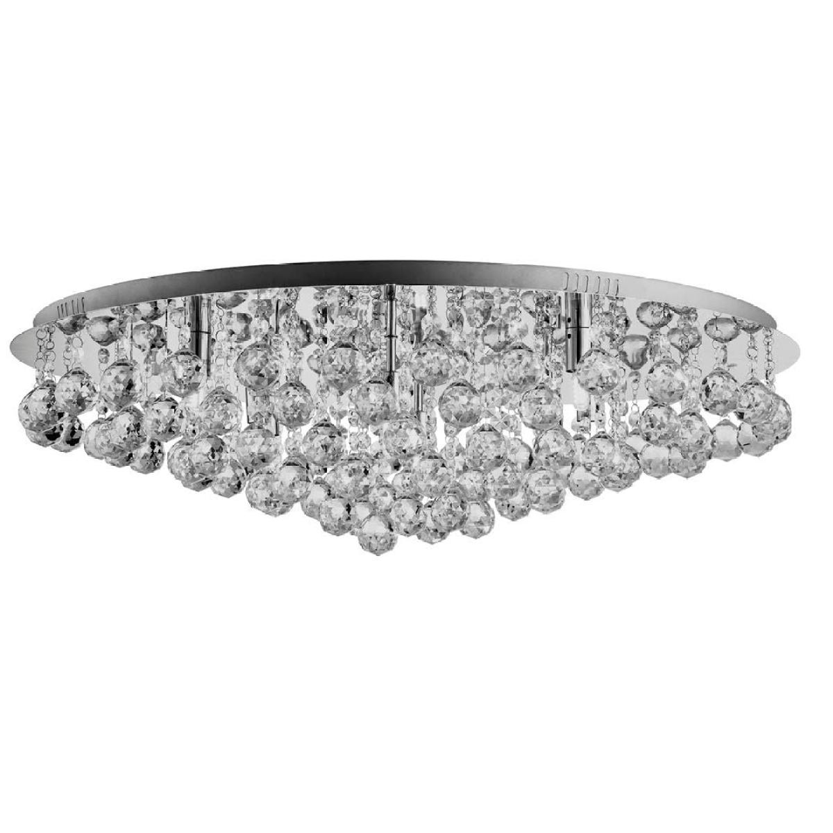 Hanna 8 Light Chrome & Crystal Flush Ceiling Light – image 2