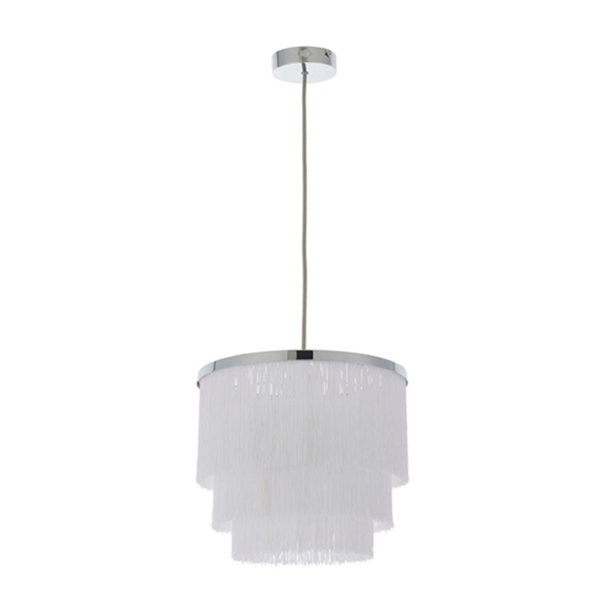 Itziar White and Chrome Ceiling Pendant – image 3