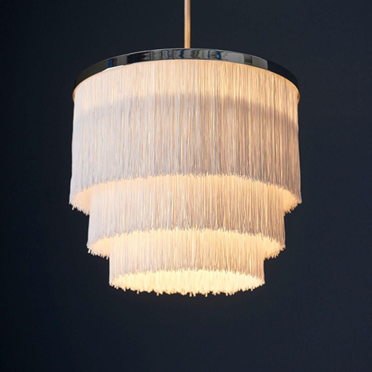 Itziar White and Chrome Ceiling Pendant – image 6