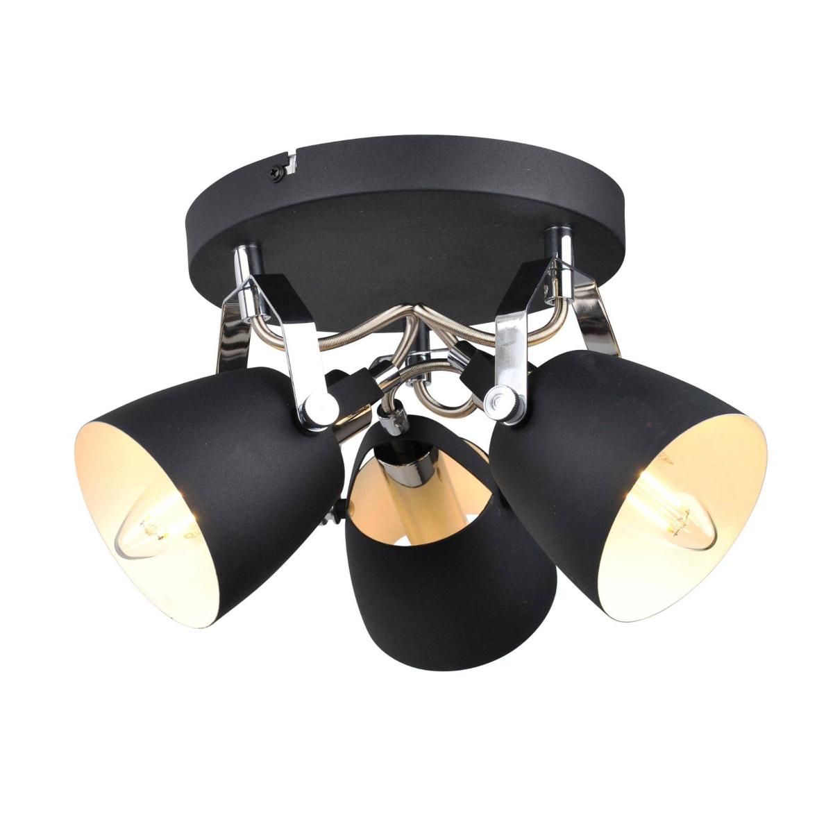 Ahron Matt Black 3 Light Ceiling Spotlight Plate – image 2