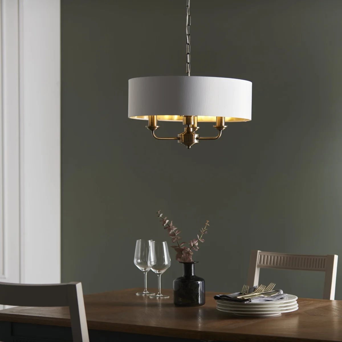 Highclere 3 Light Pendant Antique Brass – image 4