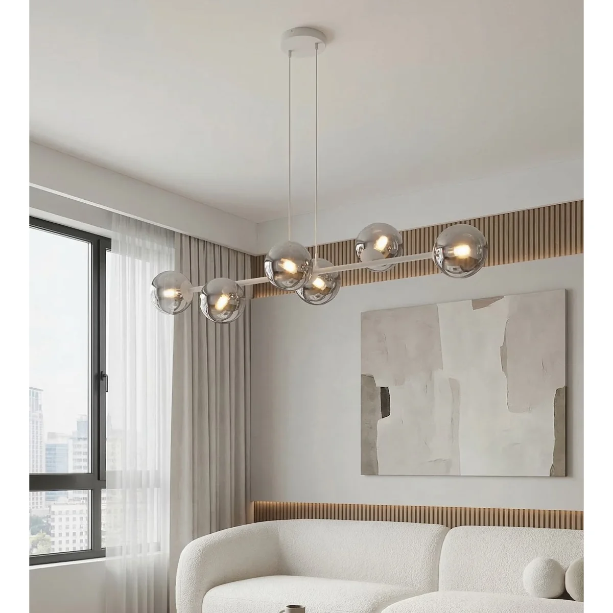Magnus 6 Light Pendant Grey & Graphite – image 2