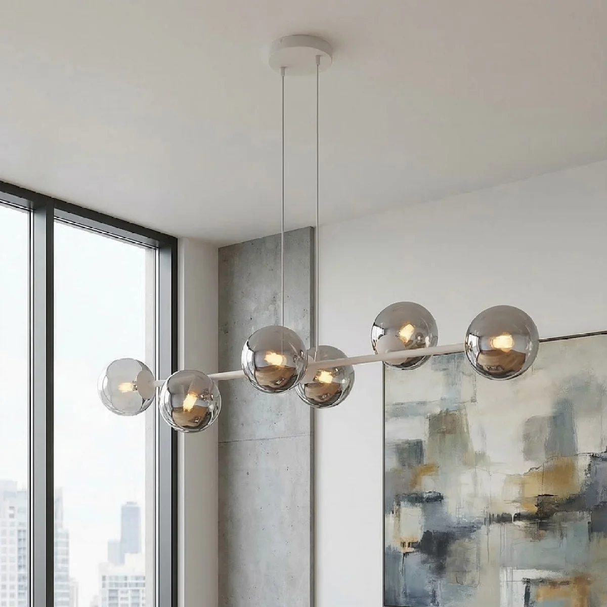 Magnus 6 Light Pendant Grey & Graphite – image 1
