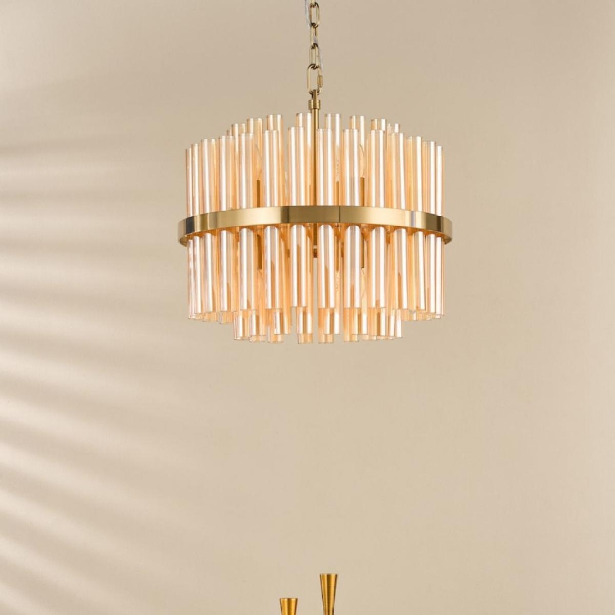 Imani 12-Light Natural Brass Pendant – image 2