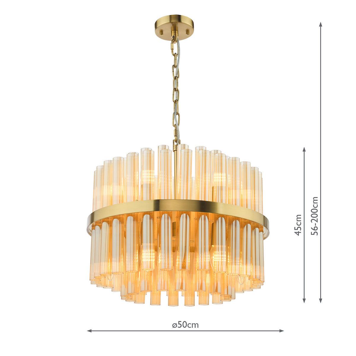 Imani 12-Light Natural Brass Pendant – image 7