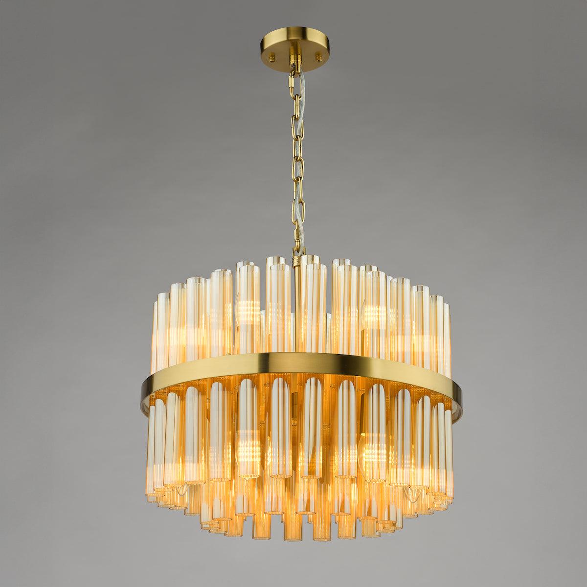 Imani 12-Light Natural Brass Pendant – image 8