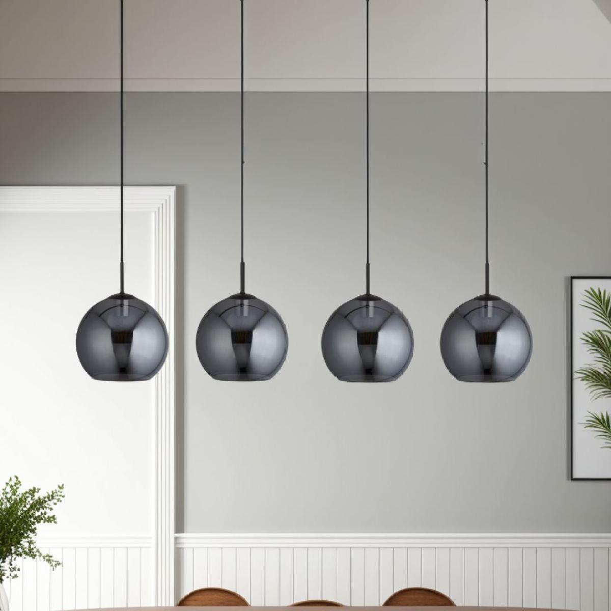 Amsterdam 4 Light Black Linear Pendant Ceiling Light – image 1