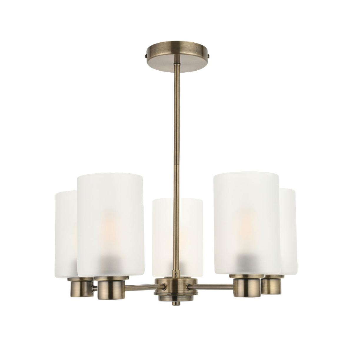 Kingsholm 5-Light Antique Brass Semi-Flush Ceiling Light – image 2