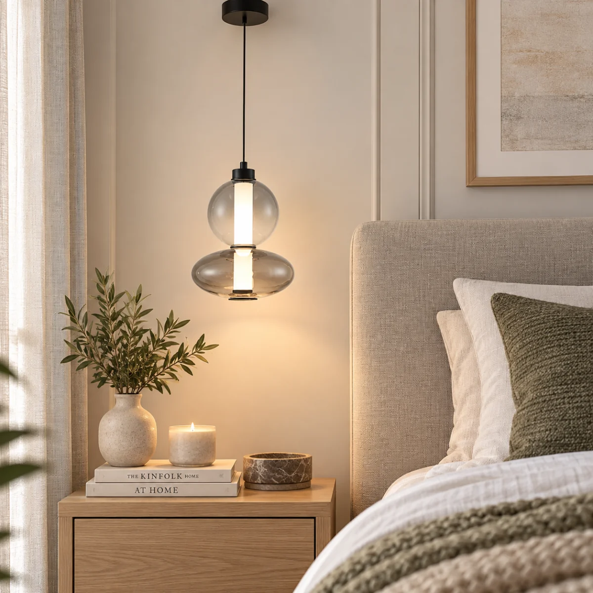 Daphne Black Glass Pendant Light – image 2