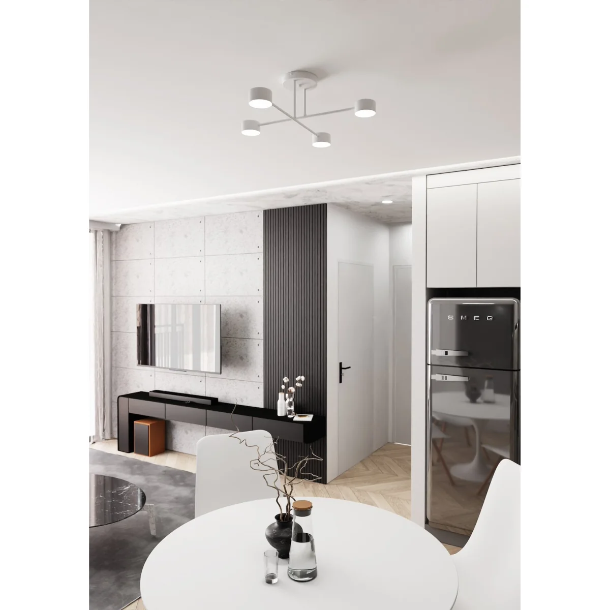 Halo 4 Light Semi Flush White – image 4