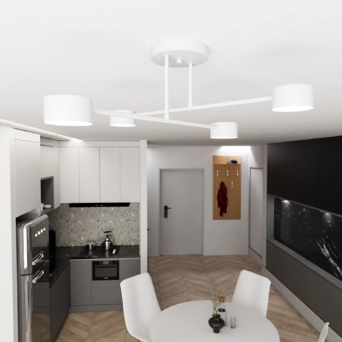 Halo 4 Light Semi Flush White – image 1