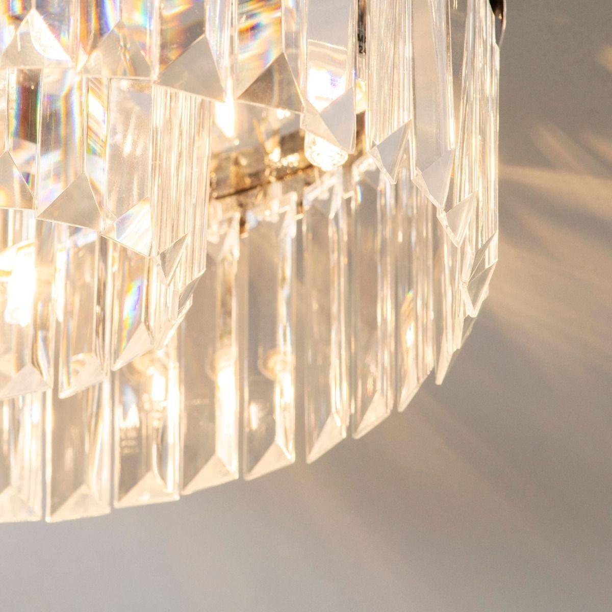 Shimmer 5 Light Flush Polished Chrome & Crystal Ceiling Light – image 3