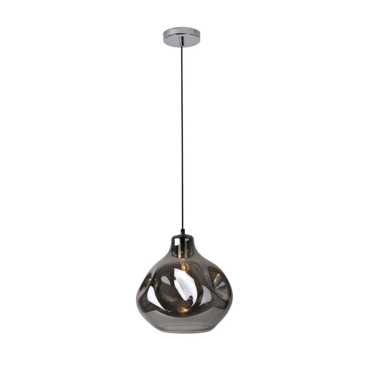 Miles Smoked Dimpled Glass Pendant Ceiling Light – image 2