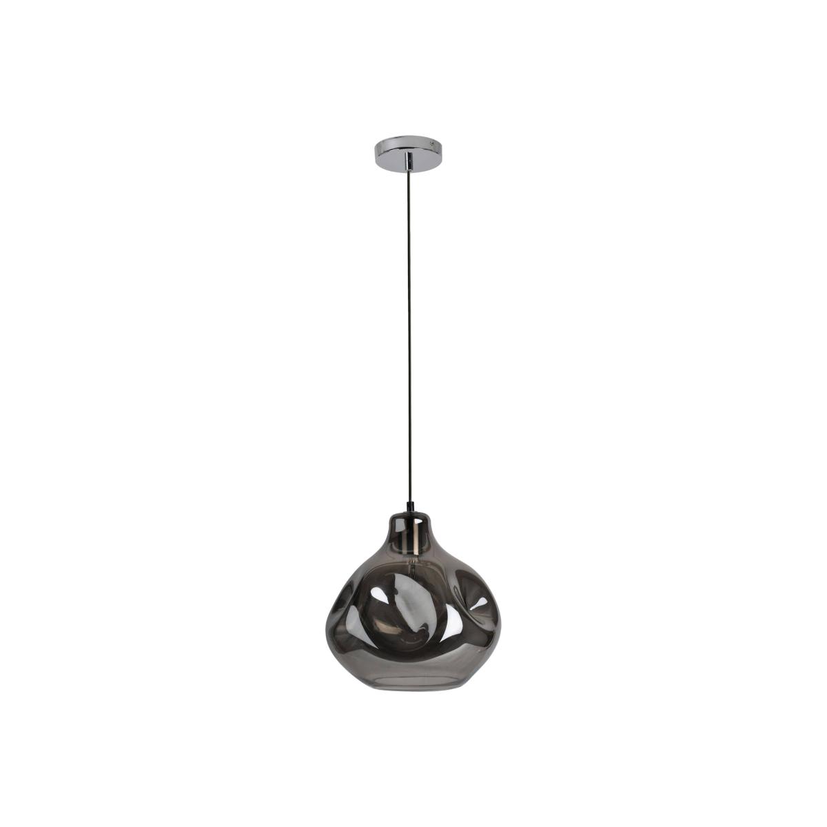 Miles Smoked Dimpled Glass Pendant Ceiling Light – image 1