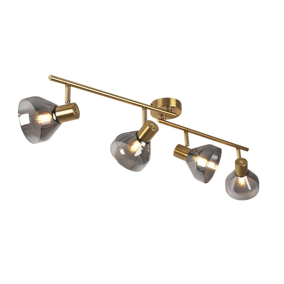 Fosco 4 Light Split Bar Brass Spot Ceiling Light – image 2