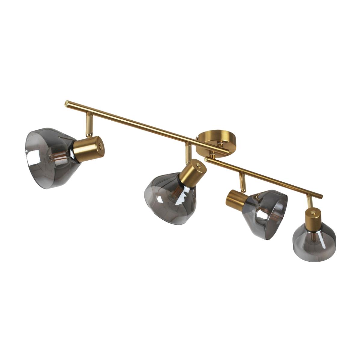 Fosco 4 Light Split Bar Brass Spot Ceiling Light – image 1