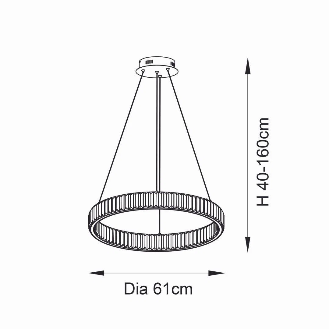Olisa LED Crystal Glass Pendant Light – image 13