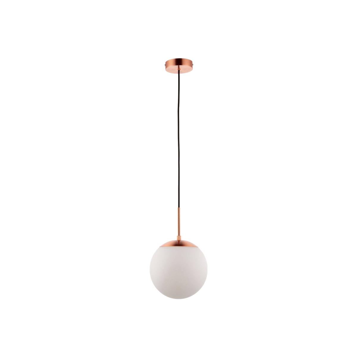 Gerda 1 Light Copper Ceiling Light Pendant with Opal Glass Shade – image 1