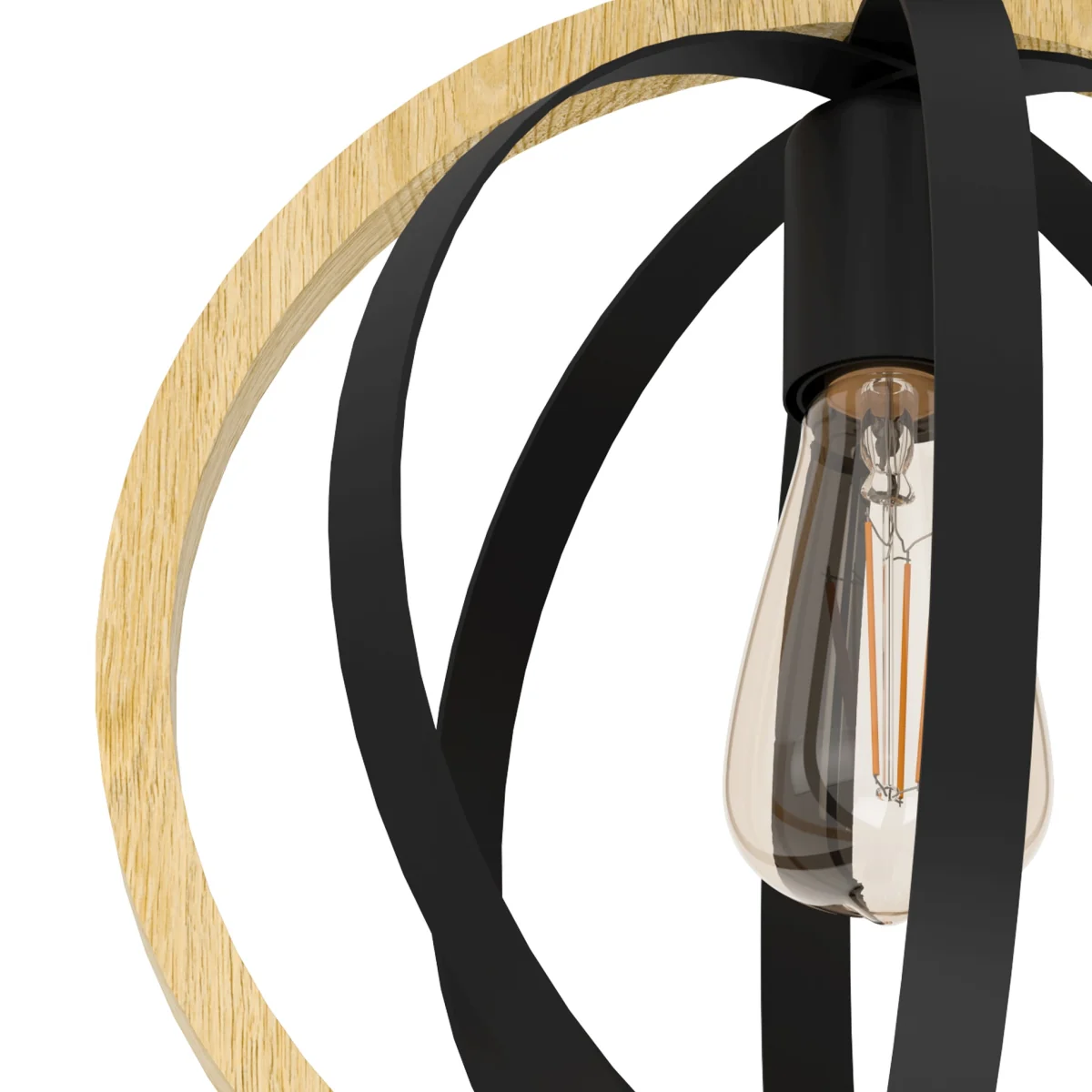 Basildon Black Semi-Flush Ceiling Light – image 4