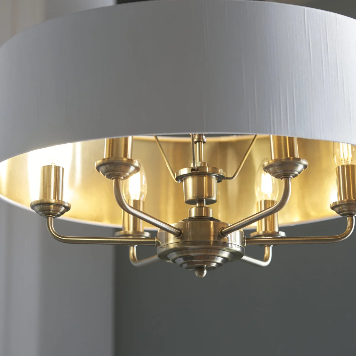Highclere 6 Light Pendant Antique Brass – image 4