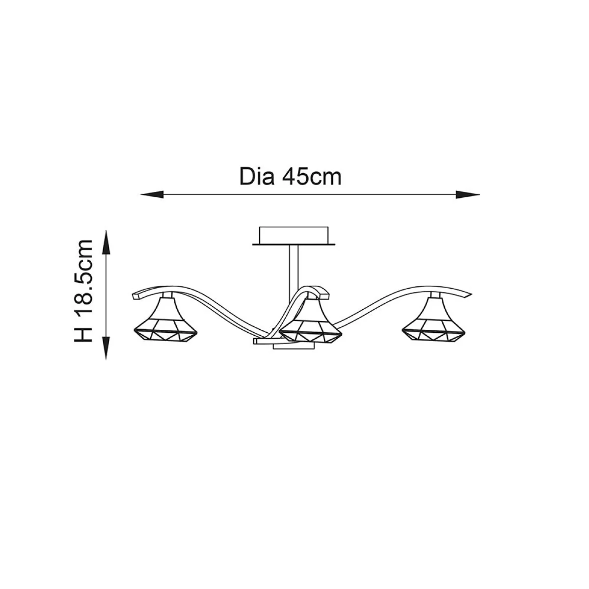 Langella 3 Light Semi Flush – image 8